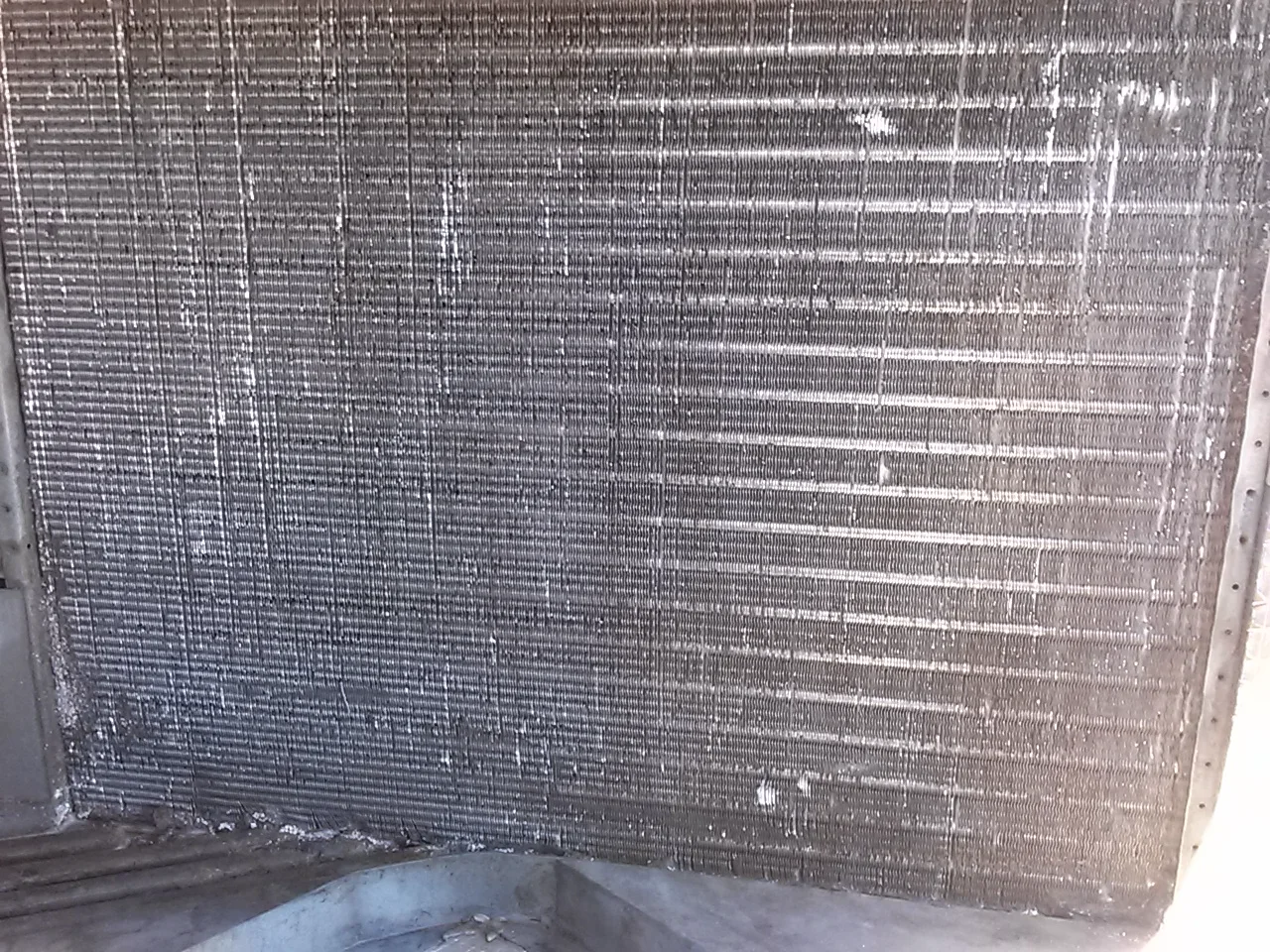 Coil after cleaning in a documented Cool Breeze job